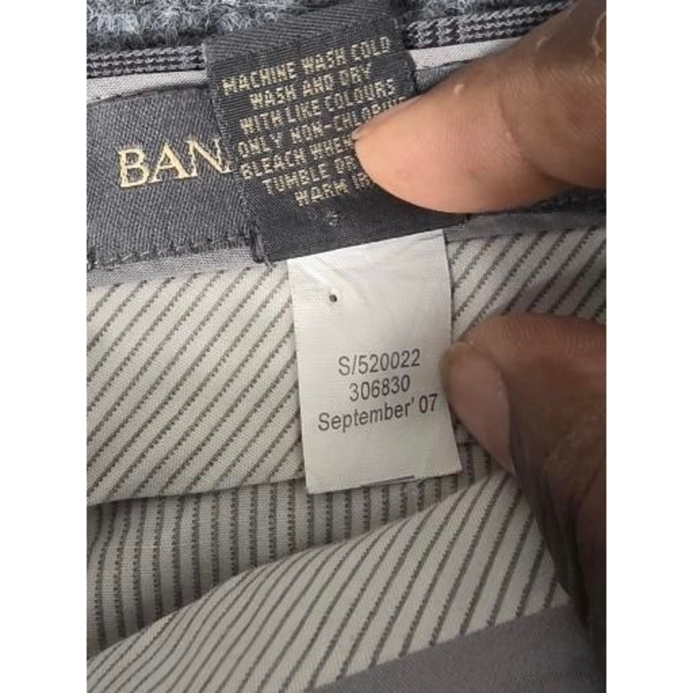Banana Republic Mens Brown Glen Plaid Windowpane Cotton Dress Pants 32x34 Work - Picture 4 of 10